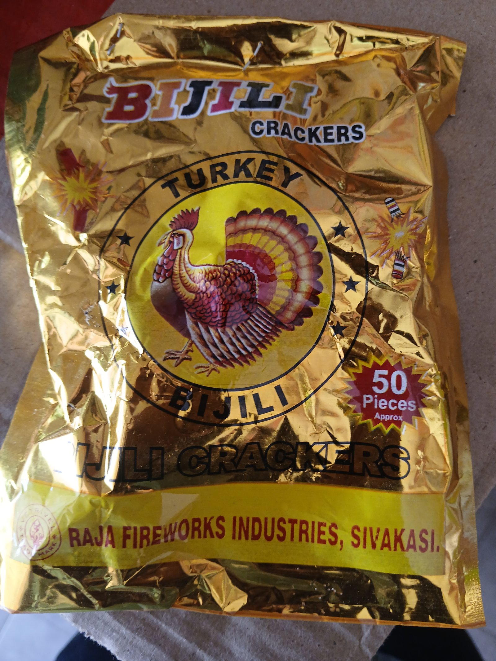 Red Bijili 50 Pcs Gold Pkt