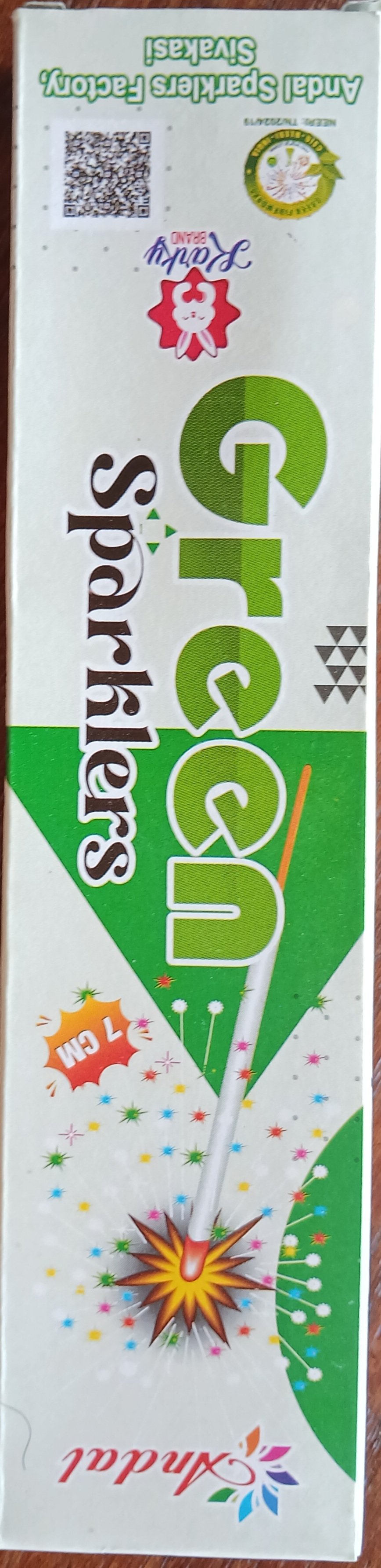 7 cm Green Colour Sparklers