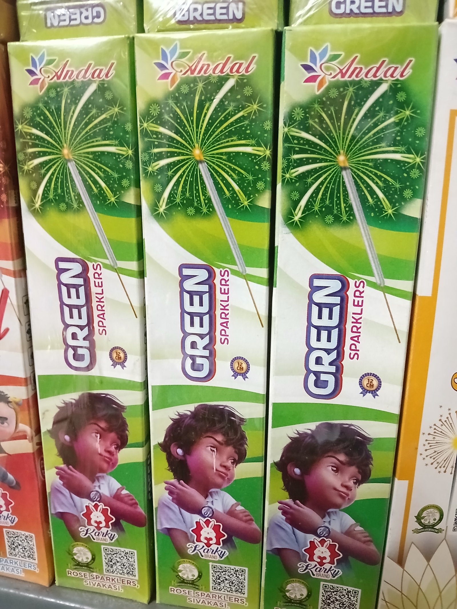 12 cm Green Colour Sparklers