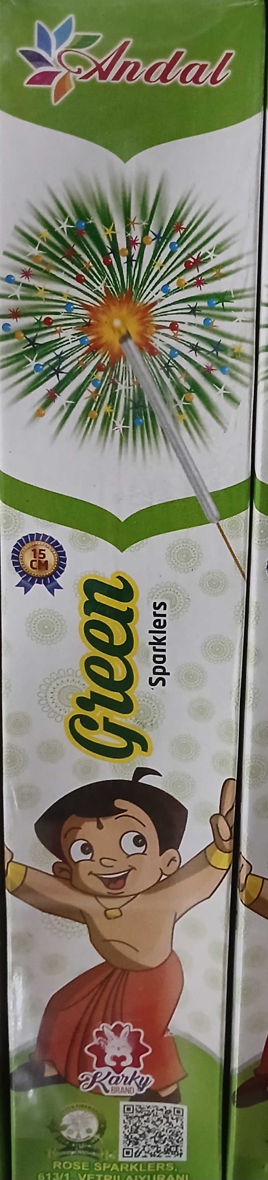 15 cm Green Colour Sparklers